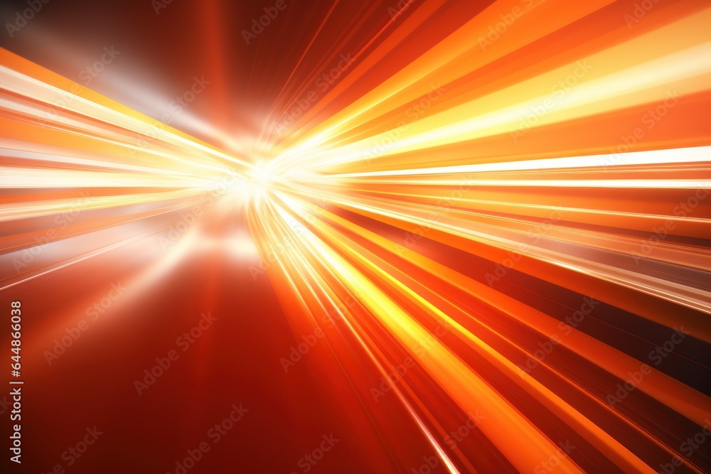 Fast moving orange light with motion blur, stripes, background Fast moving orange light with motion blur, stripes, background