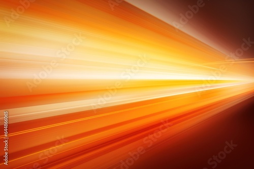 Fast moving orange light with motion blur, stripes, background