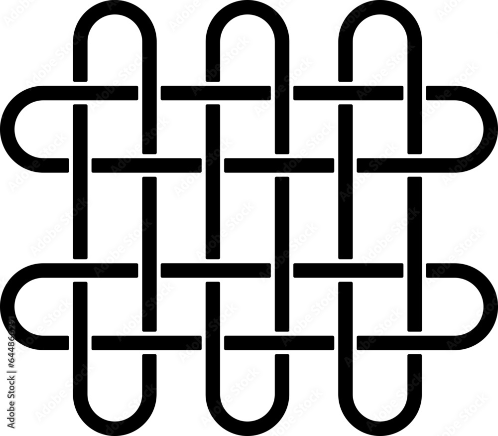 Black Line Art Illustration Of Spiral Mesh Icon. Black Line Art Illustration Of Spiral Mesh Icon.