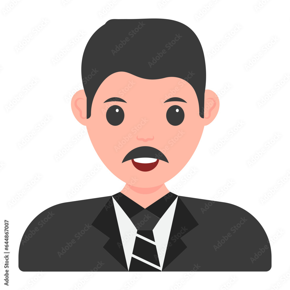 Businessman Or Manager Character On White Background. Businessman Or Manager Character On White Background.