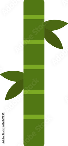 Isolated Bamboo Icon Or Symbol In Green Color.