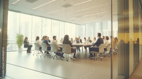 Business people meeting in modern office building conference room.