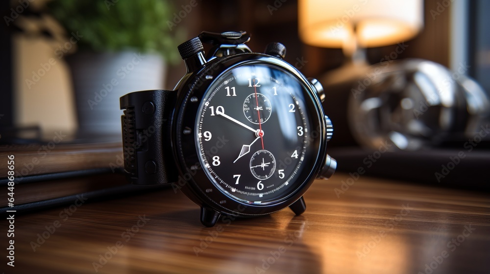 Clock. Concept of time management. Generative AI Clock. Concept of time management. Generative AI