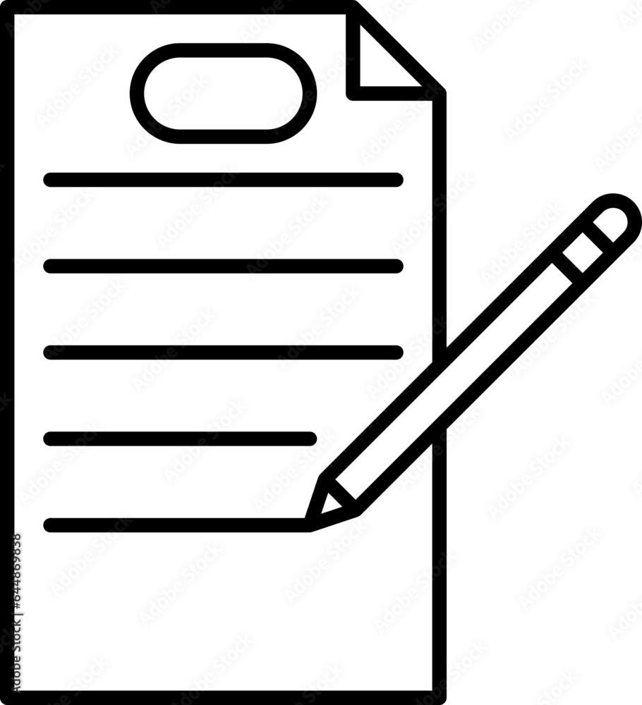 Edit Paper Icon In Black Outline. Edit Paper Icon In Black Outline.
