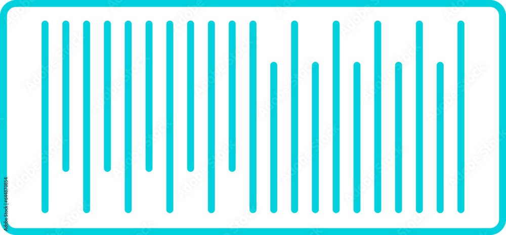 Turquoise Lineal Style Barcode Icon Or Symbol. Turquoise Lineal Style Barcode Icon Or Symbol.