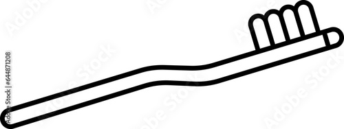 Isolated Toothbrush Icon In Linear Style.