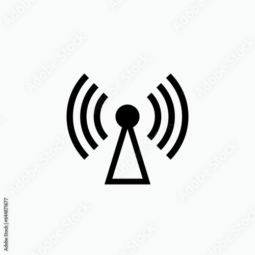 Antena Icon. Signal, Transmitter - Vector, Sign and Symbol for Design, Presentation, Website or Apps Elements.