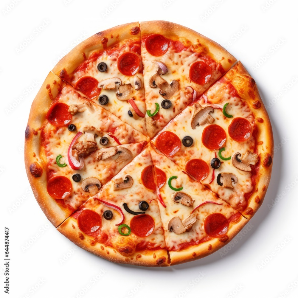 pizza isolated on white background