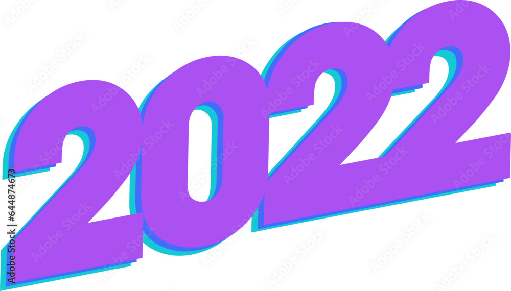 Layer Style 2022 Number In Purple And Blue Color. Layer Style 2022 Number In Purple And Blue Color.