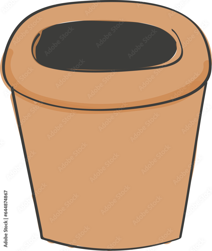 Doodle Hand Drawn Brown Vase Vector. Doodle Hand Drawn Brown Vase Vector.
