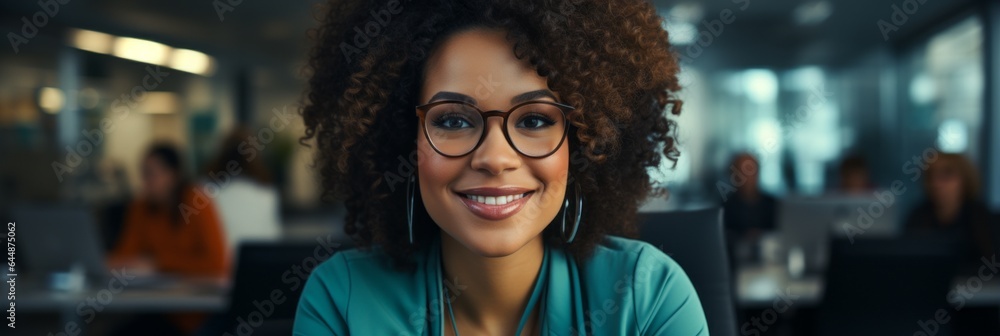 Young African businesswoman. Generative AI Young African businesswoman. Generative AI