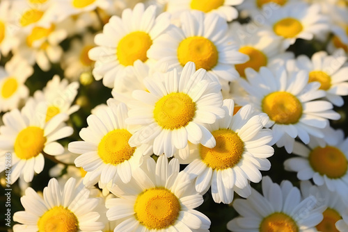 Up-Close Chamomile Blooms