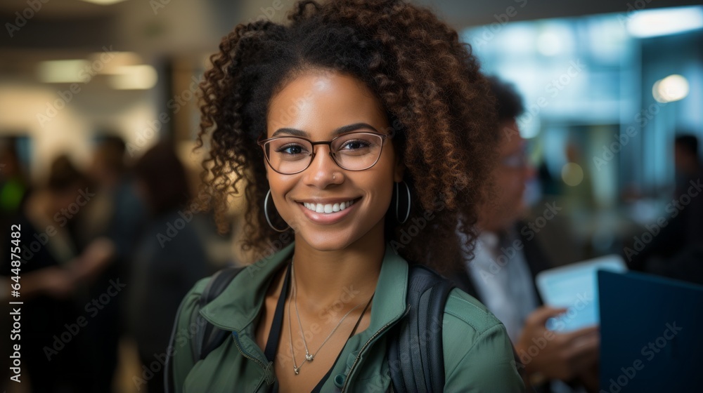 Young African businesswoman. Generative AI Young African businesswoman. Generative AI