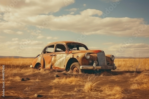 Decrepit Antique Auto in the Wild