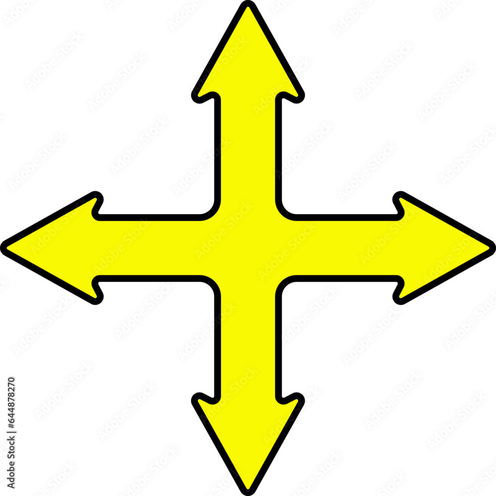 Move Icon In Yellow Color. Move Icon In Yellow Color.