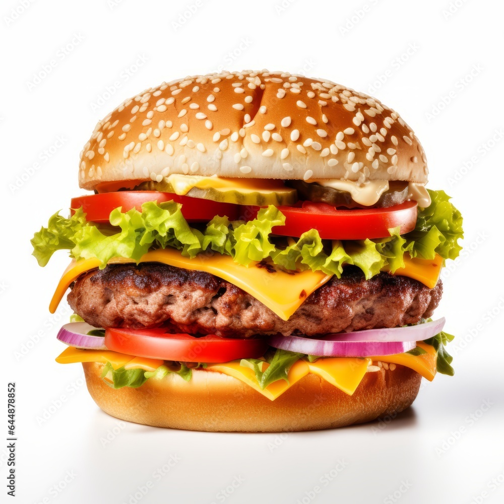 hamburger on a white background hamburger on a white background