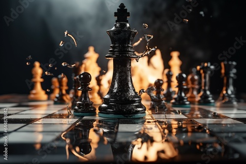 The concept of a fierce chess battle sparks creative and strategic ideas