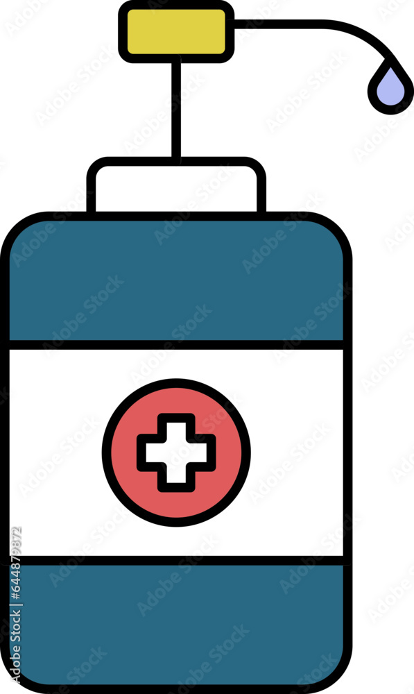 Dispenser Pump Bottle Colorful Icon. Dispenser Pump Bottle Colorful Icon.
