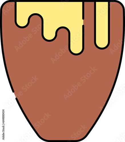 Lassi Clay Glass Yellow And Brown Icon.