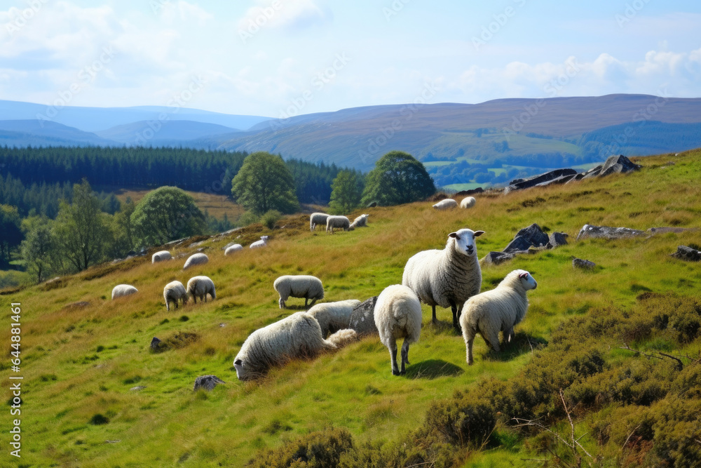 Idyllic Countryside Bliss: Sheep Grazing