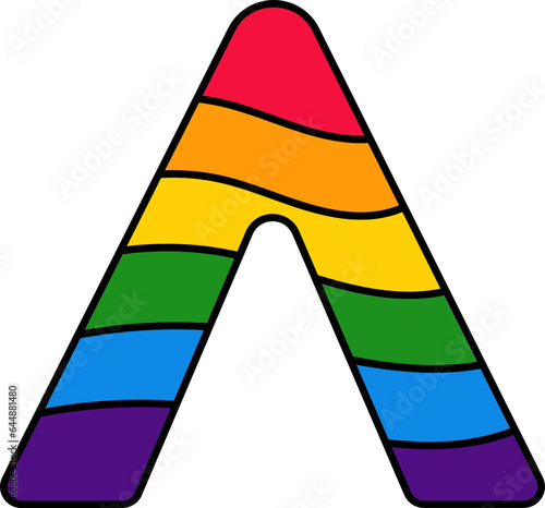 Illustration Of Colorful Ally Icon.