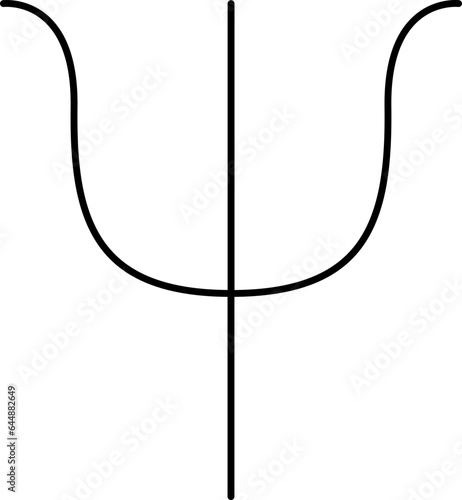 Isolated Psychology Symbol Or Icon In Black Color.