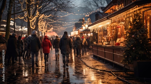 group of people at night