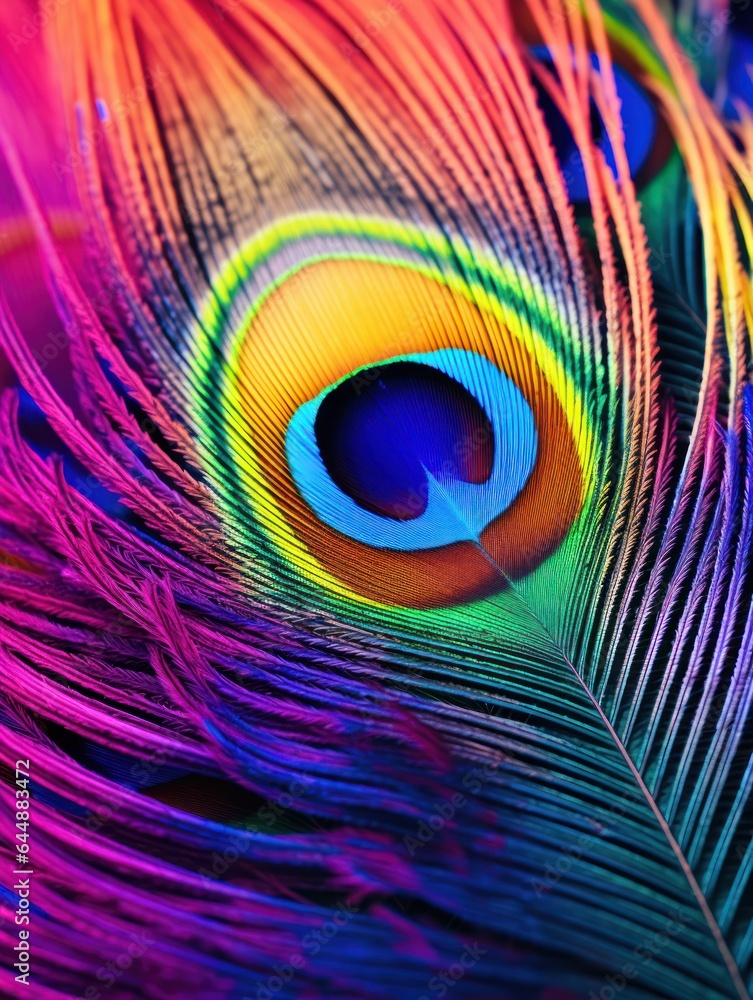 Obraz premium vertical wallpaper. peacock feathers.