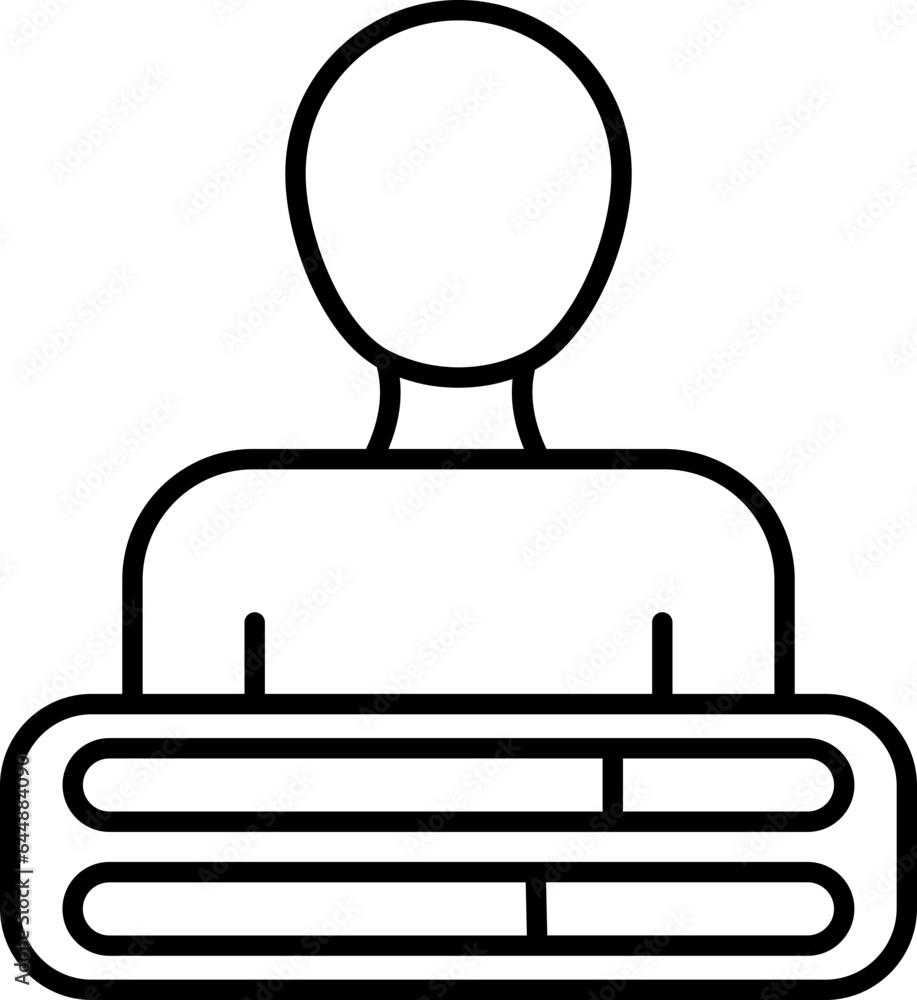Black Line Art Skill Human Icon Or Symbol. Black Line Art Skill Human Icon Or Symbol.