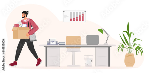 People Jobless Unemployment Worker Office Quit Job