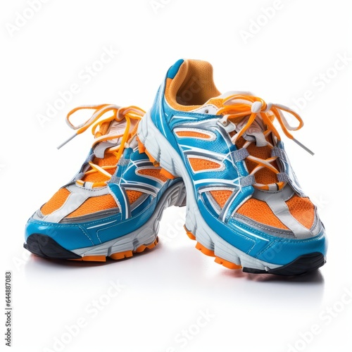 running jogging shoes isolated on white