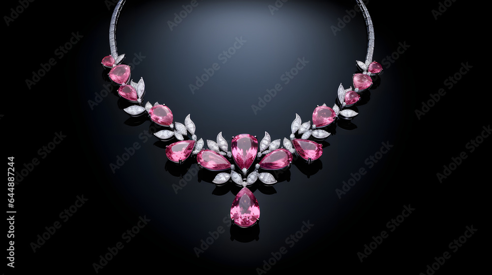 Obraz premium Elegant gemstone necklace