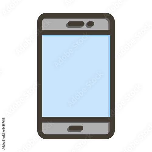 Smart Phone Vector Thick Line Filled Colors Icon Design Vector Thick Line Filled Colors Icon Design