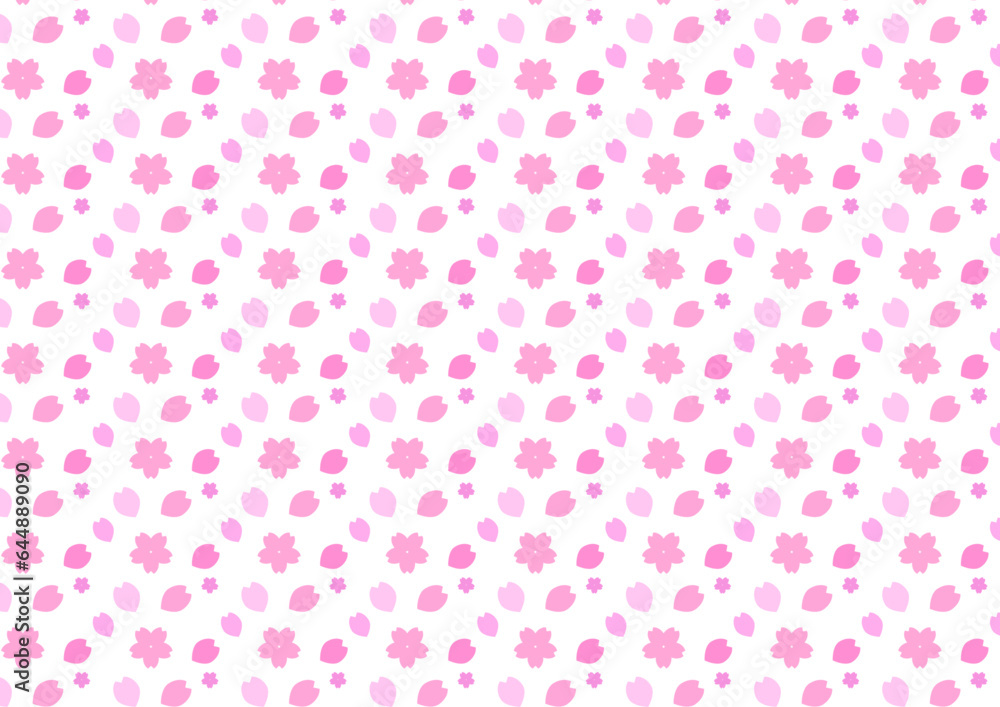 桜花と花びら 桜花と花びら