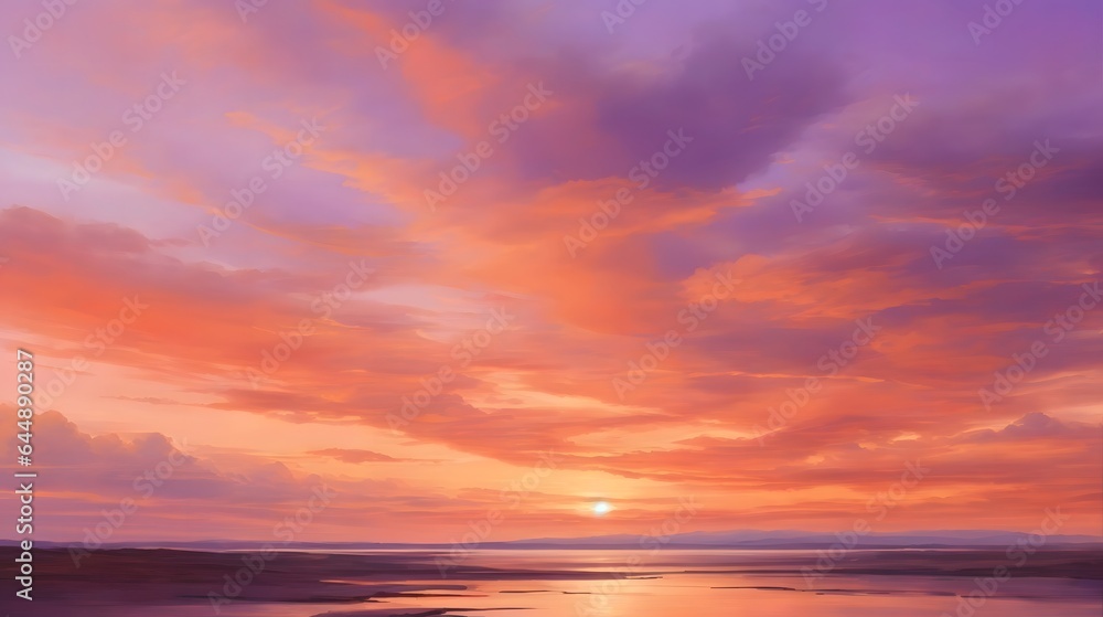 Fototapeta premium Captivating Dusk Sky Background Evening Sky Background Sunset Horizon Design Twilight Sky Backdrop Picturesque Dusk Landscape Elegant Nightfall Sky Illustration AI Generative