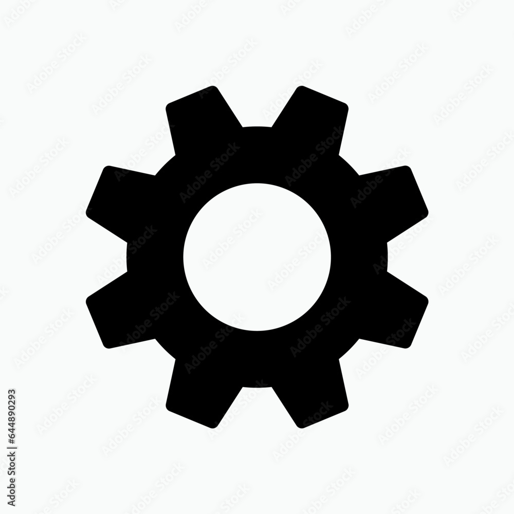 Gear Icon. Setting, Cog Symbol for Design and Websites, Presentation or Application – Vector.