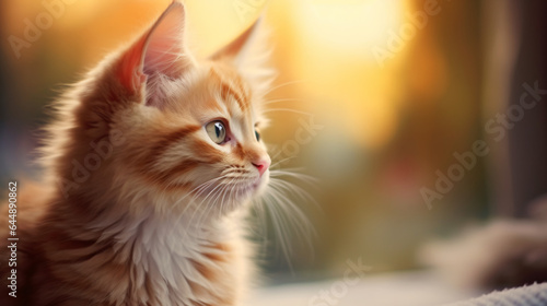 Portrait of cute ginger cat