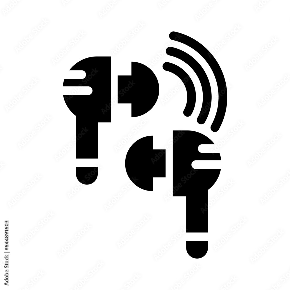 earbuds solid icon illustration vector graphic earbuds solid icon illustration vector graphic