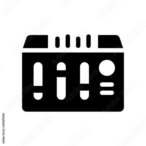 audio mixer solid icon illustration vector graphic