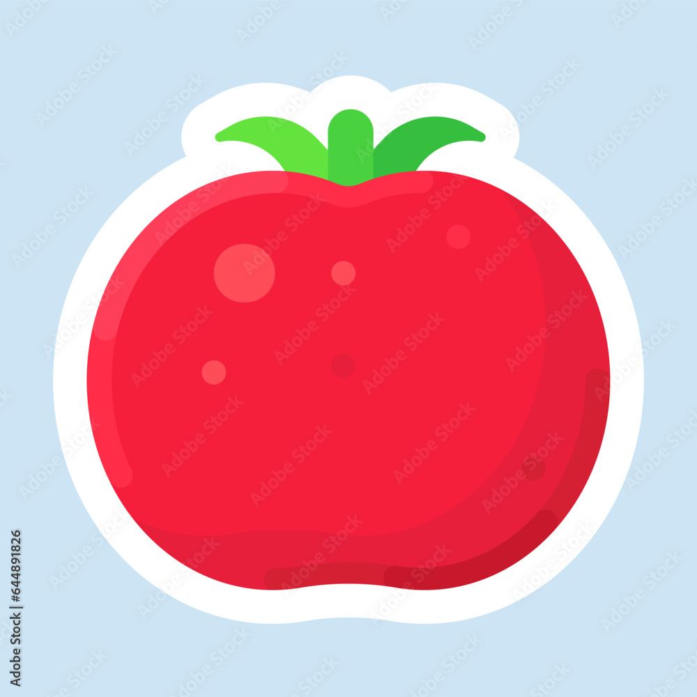 Illustration of cute tomato sticker. Vegetable stickers for kids. Illustration of cute tomato sticker. Vegetable stickers for kids.