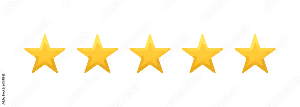 A five-star rating for a website or app. Extensive illustrations of stars A five-star rating for a website or app. Extensive illustrations of stars