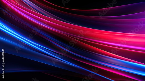 3d render abstract a scending pink blue neon line