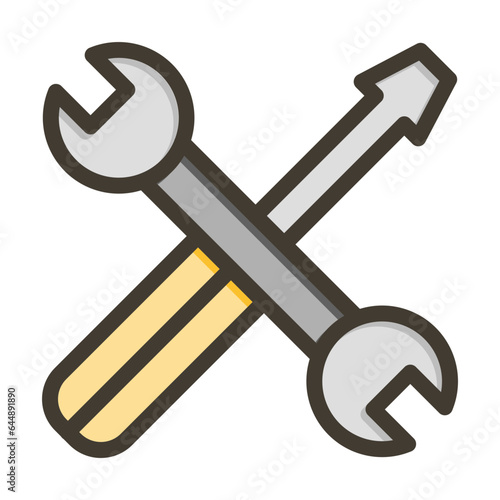 Maintenace Vector Thick Line Filled Colors Icon Design Vector Thick Line Filled Colors Icon Design