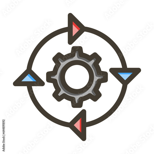 Recovery Vector Thick Line Filled Colors Icon Design Vector Thick Line Filled Colors Icon Design