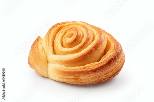 Baked spiral pastry. Generate Ai