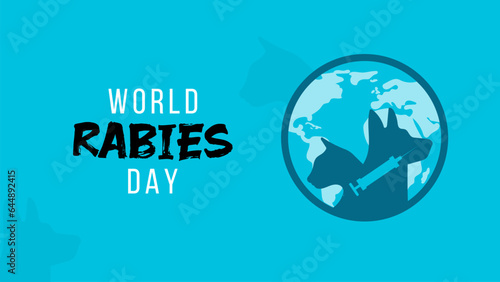 World Rabies Day. September 28. Template for banner, greeting card, poster background. Vector illustration