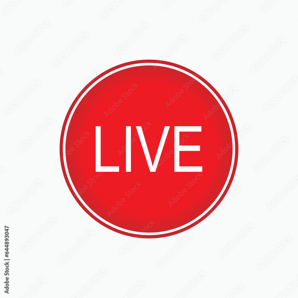 Live Icon. Streaming, Broadcast Symbol - Vector Live Icon. Streaming, Broadcast Symbol - Vector