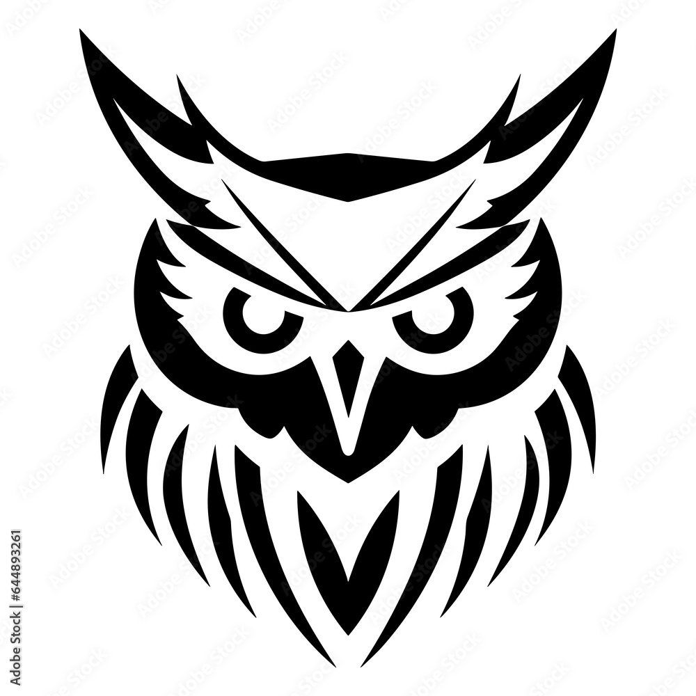 Obraz premium Owl logo, icon mascot, generative ai