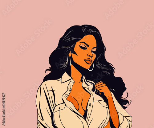 South American Woman vector illustration