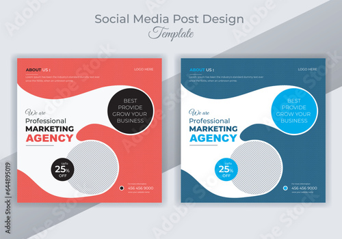 Business social media post banner editable vector design.